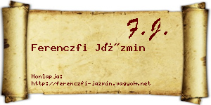 Ferenczfi Jázmin névjegykártya